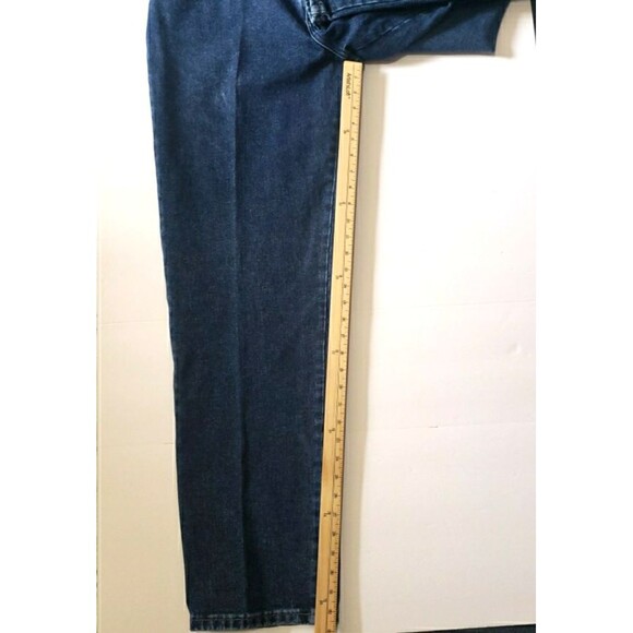 Wrangler Blues WB101AD Size 12 x 34 Relaxed Fit Blue Jeans Dark Wash Women's - Picture 5 of 13